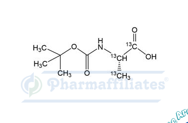 Imagem do Produto Padrão de L-Alanina-13C3, N-Boc - Cas Number: 335081-02-2 - PHARMAFFILIATES Referência: PA STI 088396