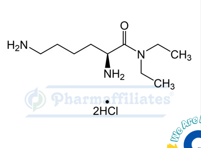 Imagem do Produto Padrão de Dicloridrato de L-lisina dietilamida - Cas Number: PA 01 0321006 - PHARMAFFILIATES Referência: 266356-00-7