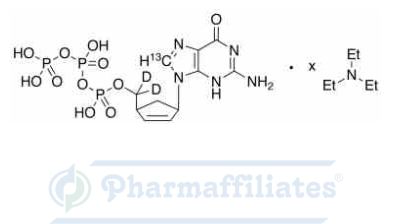 Imagem do Produto Padrão de Carbovir-13C,d2 Trifosfato Trietilamina Sal - Cas Number: NA - PHARMAFFILIATES Referência: PA STI 017680