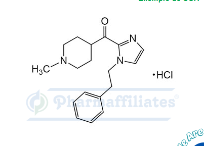 Imagem do Produto Padrão de (1-metilpiperidina-4-il) Cloridrato de (1-fenetil-1H-imidazol-2-il)metanona - Cas Number: 1629676-26-1 - PHARMAFFILIATES Referência: PA 01 0351005