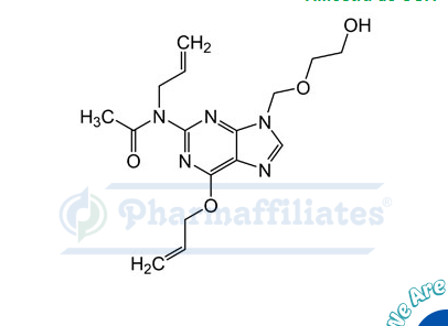 Imagem do Produto Padrã de N-alil-N-(6-(aliloxi)-9-((2-hidroxietoxi)metil)-9H-purina-2-il)acetamida - Cas Number: NA - PHARMAFFILIATES Referência: PAI 01 002421
