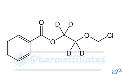 Imagem do Produto Padrão de 2-(Clorometoxi)etil-d4 Benzoato - Cas Number: NA - PHARMAFFILIATES Referência: PA STI 020000