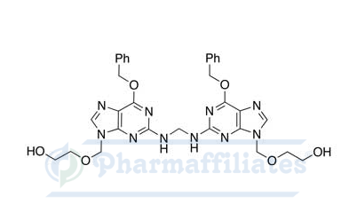 Imagem do Produto Padrão de Bis [2-[(2-amino-1,6-dihidro-6-O-benzil-9H-purina-9il)metoxi]etanol] - Cas Number: 1346599-81-2 - PHARMAFFILIATES Referência: PA 01 20600